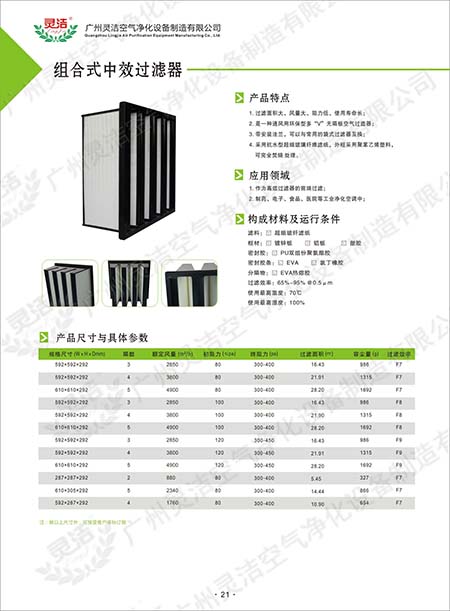 組合式中效V型黄瓜视频网页版/大風量/W型/V型黄瓜视频网页版優點